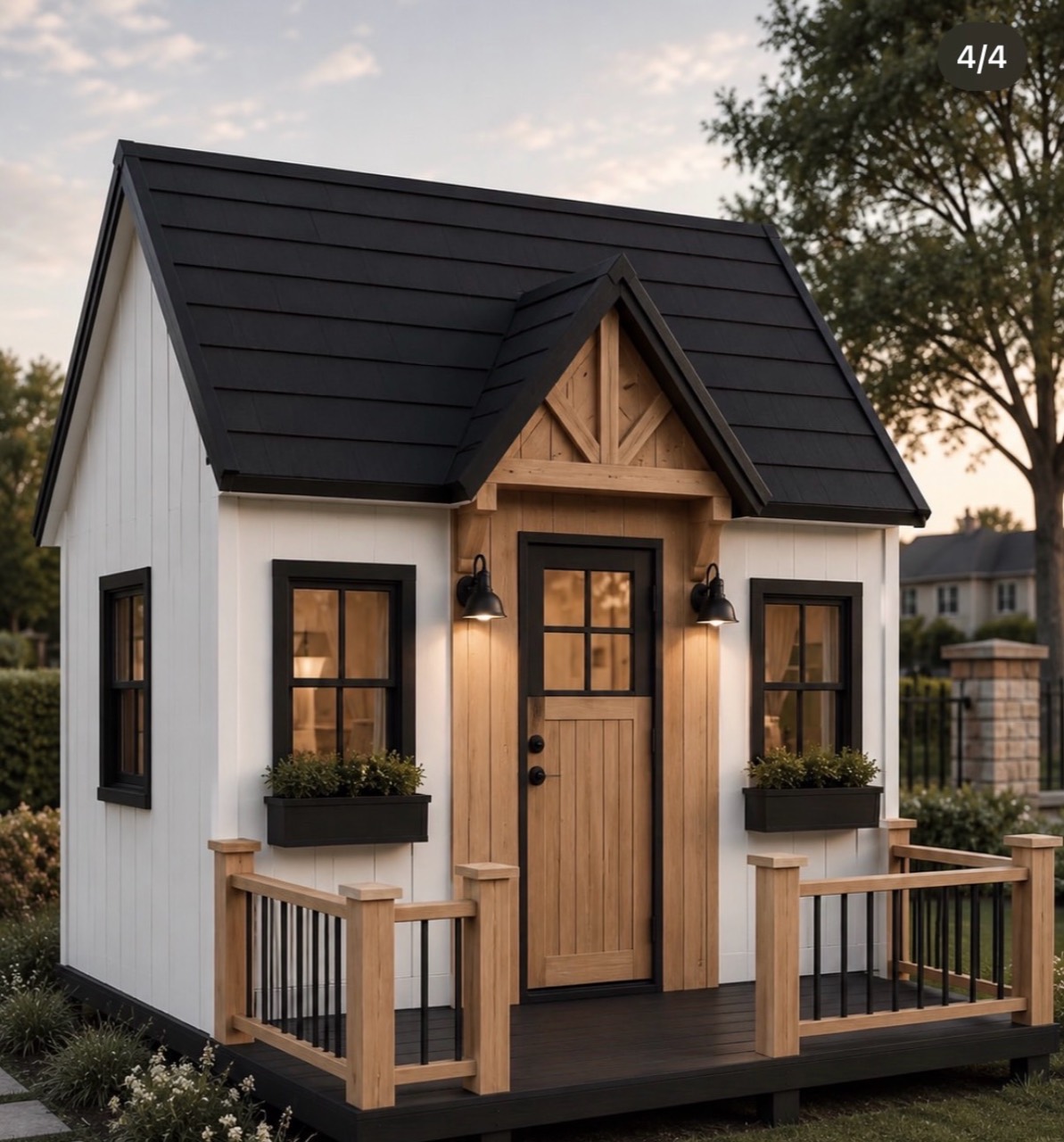 Mini casita de juegos infantil en madera - modelo 10 para exterior (Carpintar)