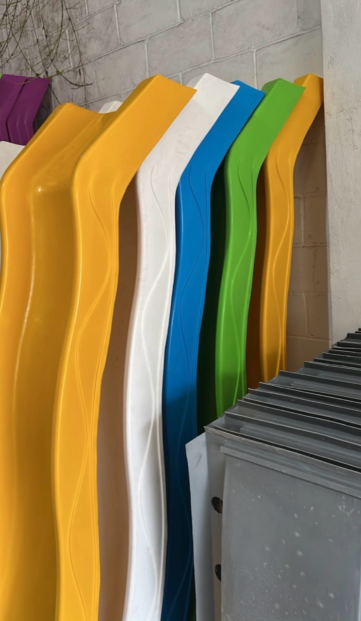 Muestra de colores disponibles para el tobogán