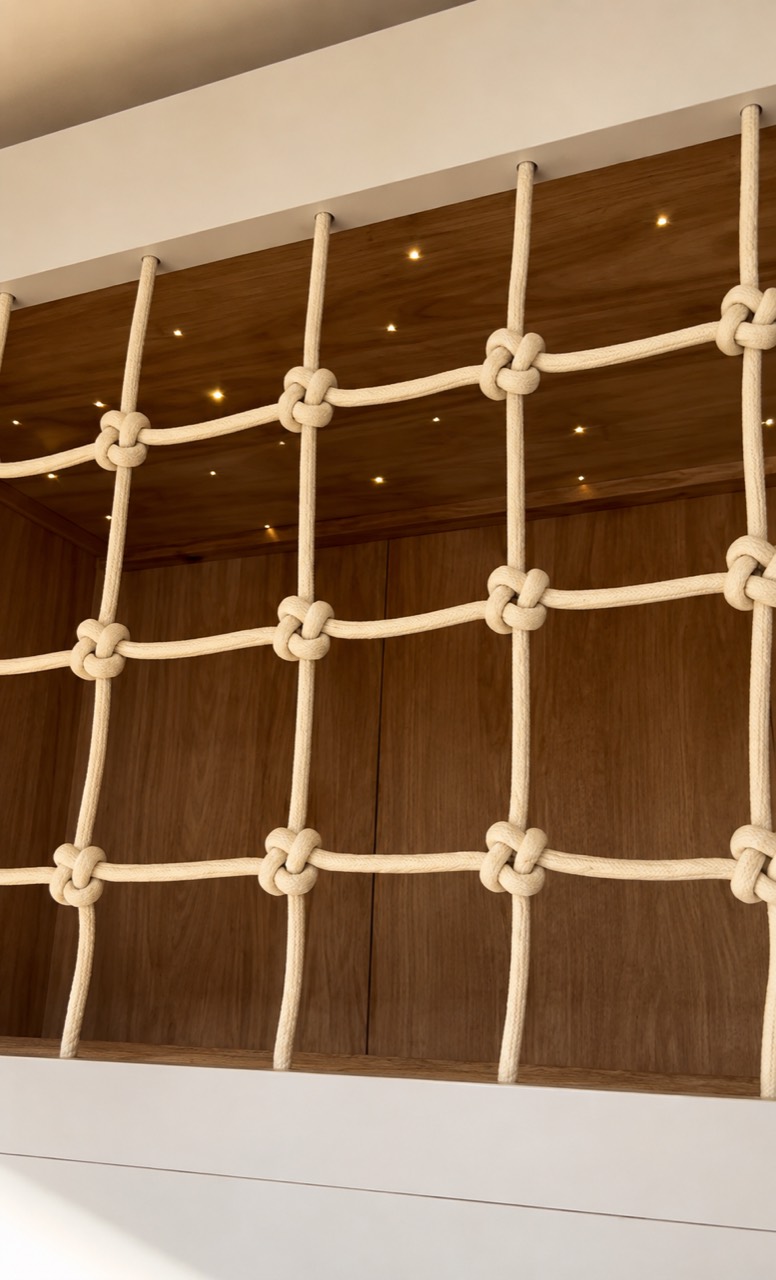 Red de protección y detalle del cielo estrellado de Habitación Leonel